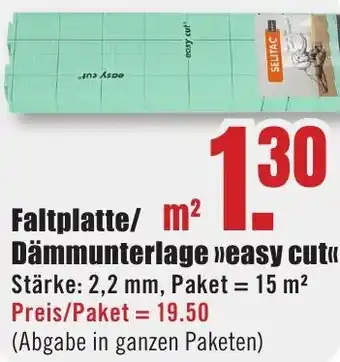 B1 Discount Baumarkt Faltplatte/ Dämmunterlage easy cut Angebot