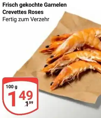 Globus Frisch gekochte Garnelen Crevettes Roses Angebot