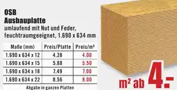 B1 Discount Baumarkt OSB Ausbauplatte Angebot