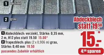 B1 Discount Baumarkt Abdeckblech Angebot