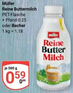 Globus Müller Reine Buttermilch Angebot