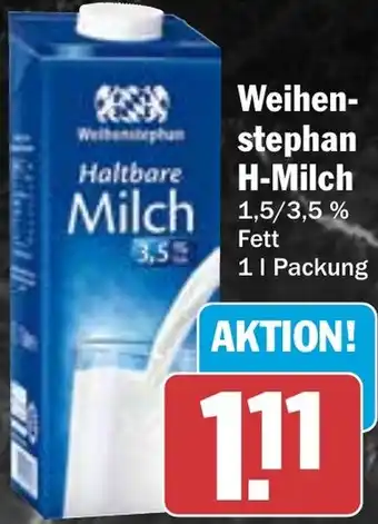 AEZ Weihenstephan H-Milch Angebot