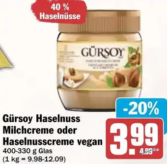 AEZ Gürsoy Haselnuss Milchcreme oder Haselnusscreme vegan Angebot