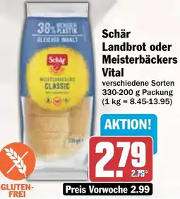 AEZ Schär Landbrot oder Meisterbäckers Vital Angebot