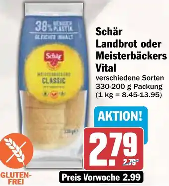 AEZ Schär Landbrot oder Meisterbäckers Vital Angebot