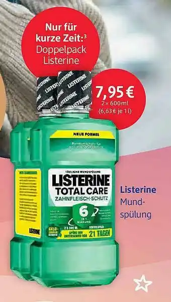 dm drogerie Listerine Mundspülung Angebot