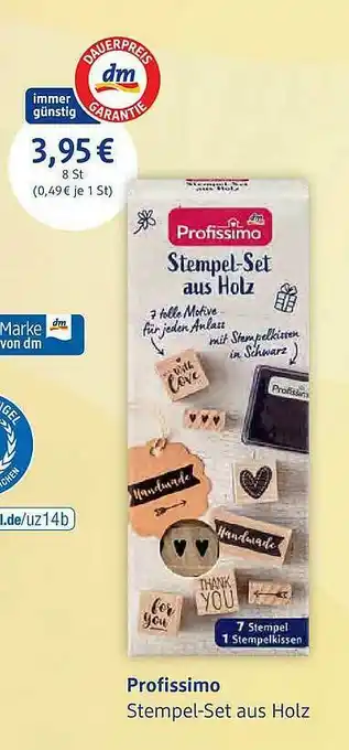 dm drogerie Profissimo Stempel-set Aus Holz Angebot