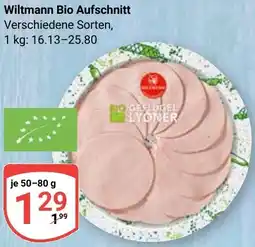 Globus Wiltmann Bio Aufschnitt Angebot
