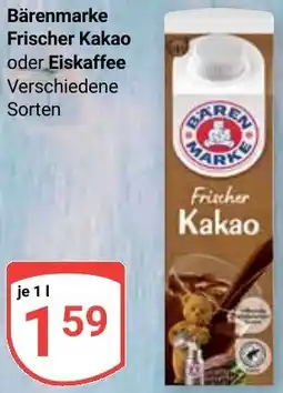 Globus Bärenmarke Frischer Kakao oder Eiskaffee Angebot