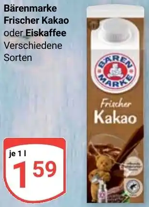 Globus Bärenmarke Frischer Kakao oder Eiskaffee Angebot