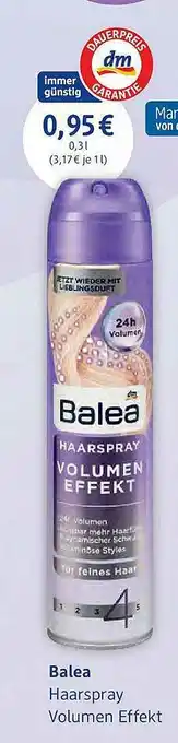 dm drogerie Balea Haarspray Volumen Effekt Angebot