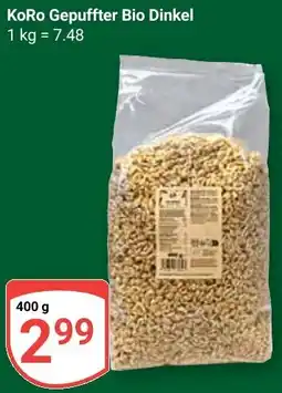 Globus KoRo Gepuffter Bio Dinkel Angebot