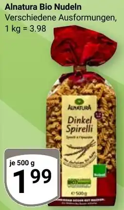 Globus Alnatura Bio Nudeln Angebot