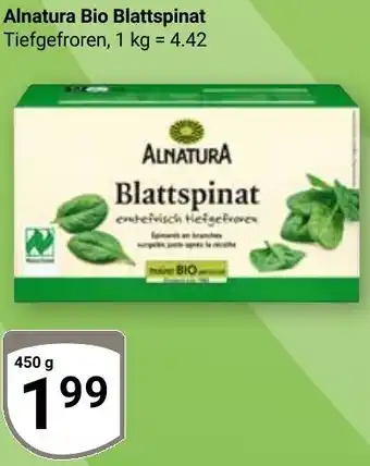 Globus Alnatura Bio Blattspinat Angebot
