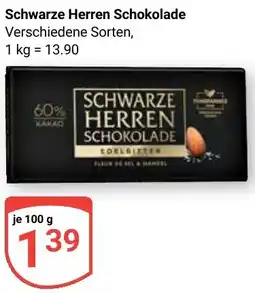 Globus Schwarze Herren Schokolade Angebot