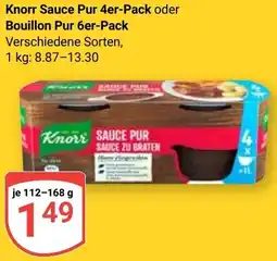 Globus Knorr Sauce Pur 4er-Pack oder Bouillon Pur 6er-Pack Angebot