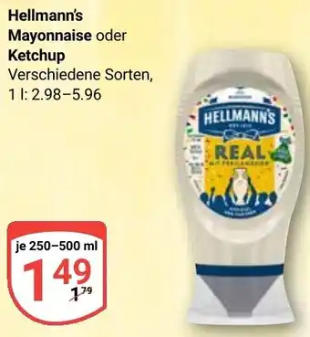Globus Hellmann's Mayonnaise oder Ketchup Angebot