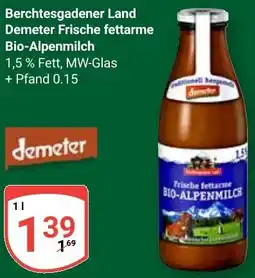 Globus Berchtesgadener Land Demeter Frische fettarme Bio-Alpenmilch Angebot