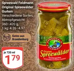 Globus Spreewald Feldmann Original Spreewälder Gurken Angebot
