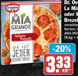 AEZ Dr. Oetker La Mia Grande oder Wagner Brezel Pizza Angebot