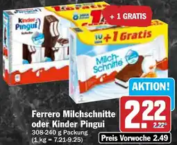 AEZ Ferrero Milchschnitte oder Kinder Pingui Angebot