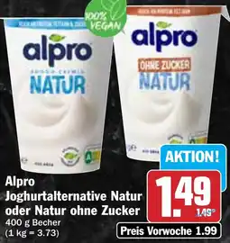 AEZ Alpro Joghurtalternative Natur oder Natur ohne Zucker Angebot