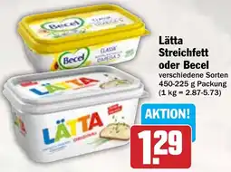 AEZ Lätta Streichfett oder Becel Angebot