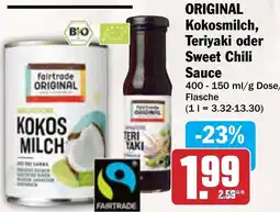 AEZ fairtrade ORIGINAL Kokosmilch, Teriyaki oder Sweet Chili Sauce Angebot