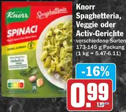 AEZ Knorr Spaghetteria, Veggie oder Activ-Gerichte Angebot