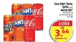 Edeka Coca-Cola, Fanta, Sprite oder mezzo mix Angebot