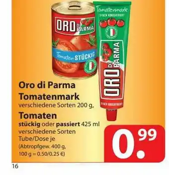 Famila Nord West Oro Di Parma Tomatenmark, Tomaten Angebot