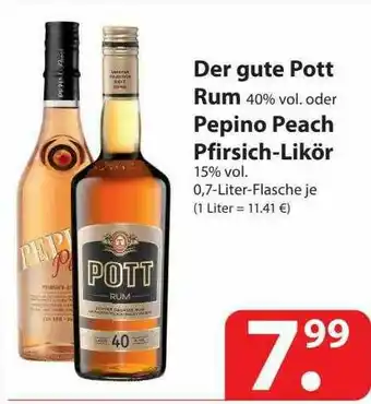 Famila Nord West Der Gute Pott Rum Oder Pepino Peach Pfirsich-likör Angebot