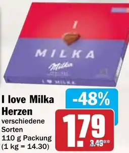 AEZ I love Milka Herzen Angebot