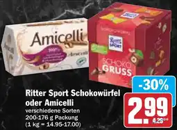 AEZ Ritter Sport Schokowürfel oder Amicelli Angebot