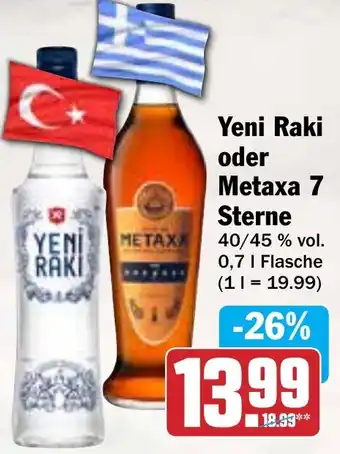 AEZ Yeni Raki oder Metaxa 7 Sterne Angebot