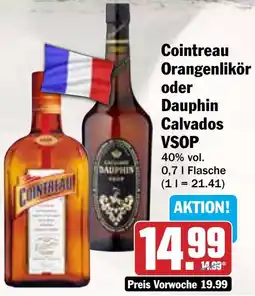 AEZ Cointreau Orangenlikör oder Dauphin Calvados VSOP Angebot