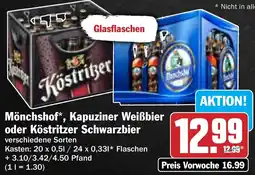 AEZ Mönchshof, Kapuziner Weißbier oder Köstritzer Schwarzbier Angebot