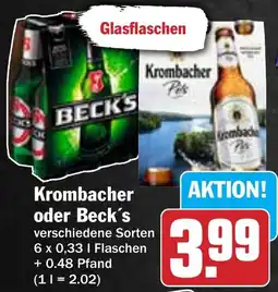 AEZ Krombacher oder Beck's Angebot