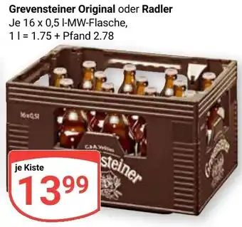 Globus Grevensteiner Original oder Radler Angebot