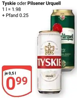 Globus Tyskie oder Pilsener Urquell Angebot
