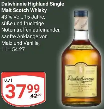 Globus Dalwhinnie Highland Single Malt Scotch Whisky Angebot