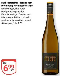 Globus Huff Niersteiner Riesling vom roten Hang Rheinhessen DQW Angebot