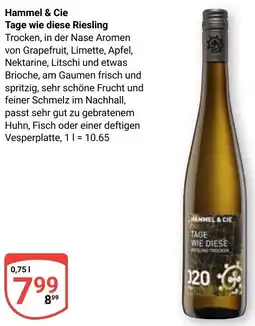 Globus Hammel & Cie Tage wie diese Riesling Angebot