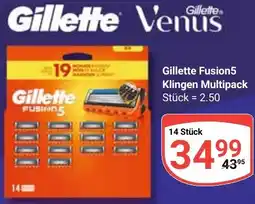 Globus Gillette Fusion5 Klingen Multipack Angebot