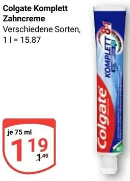 Globus Colgate Komplett Zahncreme Angebot