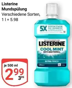 Globus Listerine Mundspülung Angebot