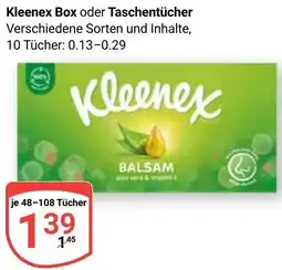 Globus Kleenex Box oder Taschentücher Angebot