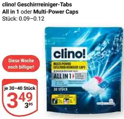 Globus clino! Geschirrreiniger-Tabs All in 1 oder Multi-Power Caps Angebot