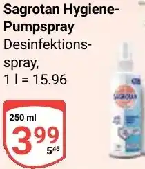 Globus Sagrotan Hygiene Pumpspray Angebot