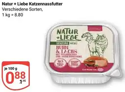 Globus Natur + Liebe Katzennassfutter Angebot